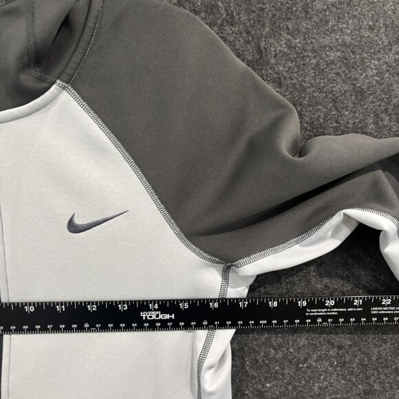 Nike Therma-Fit Jacket Women's Small Gray Full Zip Fleece Hoodie Hooded - Picture 6 of 9